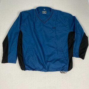 Y2K IBM Computer Tech Performance Blue Pullover Windbreaker Size XXL